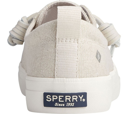 women's crest vibe sparkle stripe linen sneaker