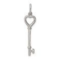 thumbnail image 1 of 925 Sterling Silver Key Necklace Pendant Charm, 1 of 6