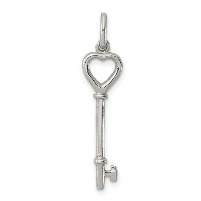 925 Sterling Silver Key Necklace Pendant Charm