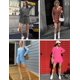 thumbnail image 4 of Ekouaer Summer Outfits for Women 2 Piece Sets Lounge Sets V Neck Button Down Shirt and Shorts Loungewear with Pockets, 4 of 5