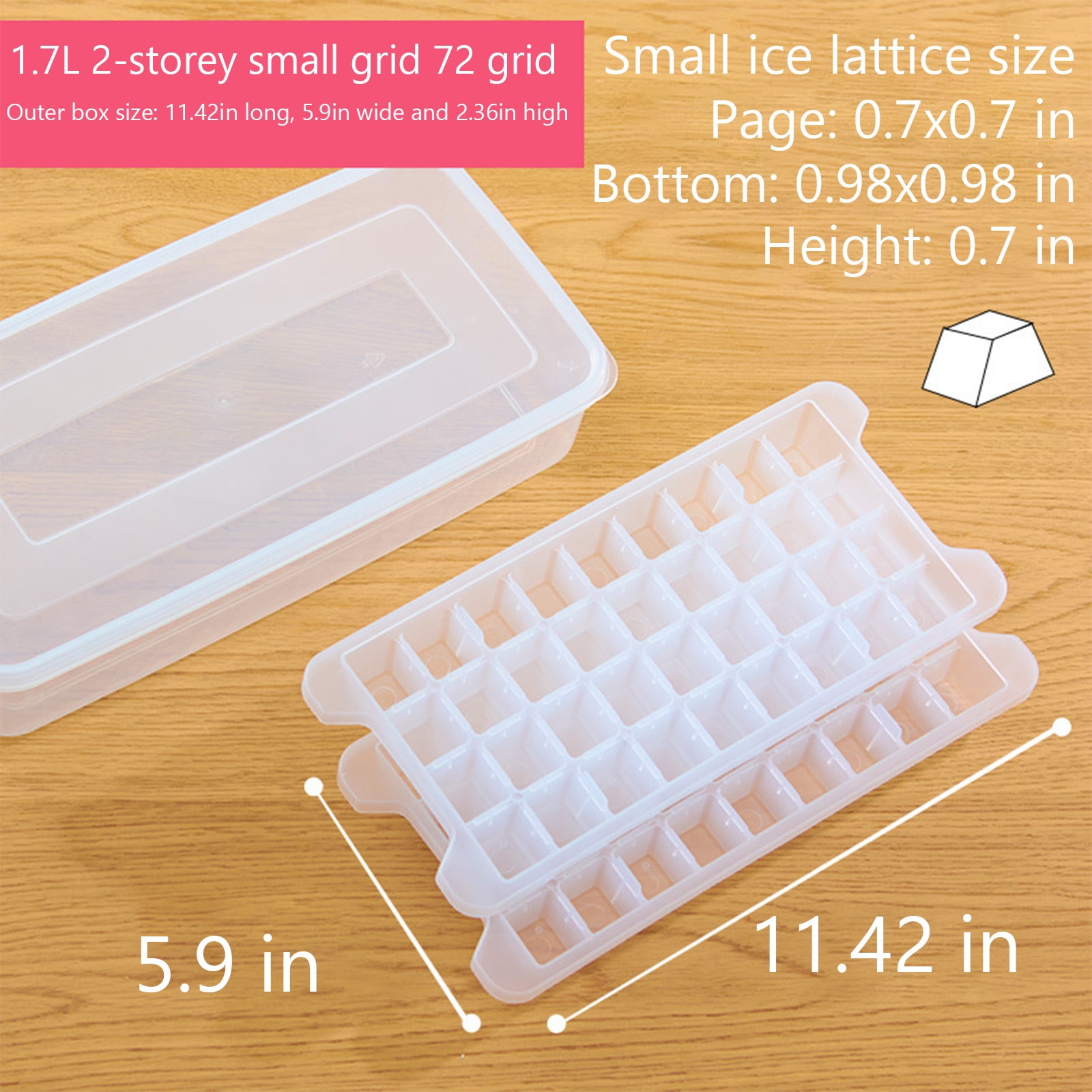 Weloille Silicone Ice Tray Beverage Refrigerator Mini Ice Maker Mini Fridge Soap Molds Mini Freezer Cake Silicone Molds Household Ice Tray Silica Gel Ice Box Whisky