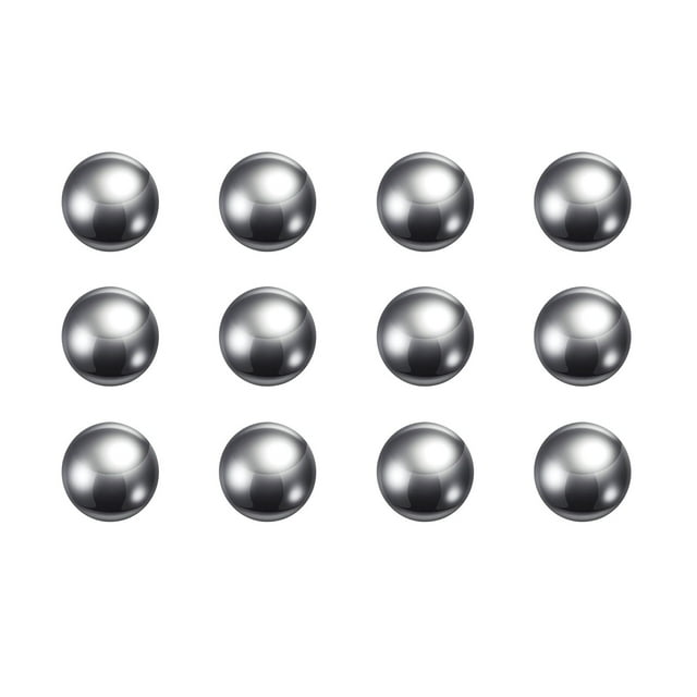 Unique Bargains Boules de Précision 13mm Diamètre G200 201 Acier Inoxydable pour Roulements 12 Pack