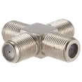 thumbnail image 3 of 5-Pack 4-way F-Type Coax Cable Splitter Combiner Female to 4 Female for Video VCR Antenna TV Cable Satellite,Silver, 3 of 8