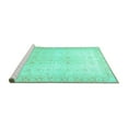thumbnail image 2 of Ahgly Company Machine Washable Indoor Rectangle Oriental Turquoise Blue Traditional Area Rugs, 5' x 8', 2 of 4
