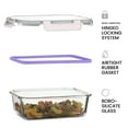 thumbnail image 2 of FineDine Food Storage Containers, 3PCS Glass Container Food Storage, Lunch Containers, Meal Prep Containers, Boite a Lunch, Glass Food Storage Containers with Lids, 28Oz Transparent BPA Free, 2 of 6