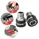 thumbnail image 5 of 2 extensores de pedal para bicicleta de montaña, eje de extensión de 9/16 pulgadas, accesorios de ciclismo Negro plateado, 5 of 8