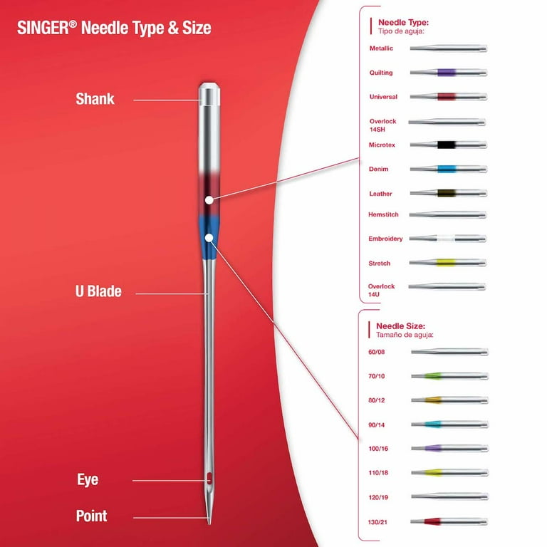 SINGER Heavy Duty Size 100/16 Denim Sewing Machine Needles SINGER Heavy Duty Size 100/16 Denim Sewing Machine Needles