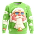 thumbnail image 2 of Ugly Christmas Sweater Men Funny Santa Graphic Ugly Sweater Christmas Sweatshirt Couples Xmas Party Pullover Shirts, 2 of 5