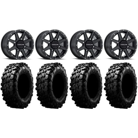 Raceline Hostage 14 Black Wheels 28 Carnivore Tires Kawasaki Mule Pro FXT Raceline Hostage 14 Black Wheels 28 Carnivore Tires Kawasaki Mule Pro FXT