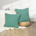 thumbnail image 6 of Home Soft Things 2 Piece Cable Knit Throw Pillow Cover - Blue Turquoise - 20" x 20", 6 of 7