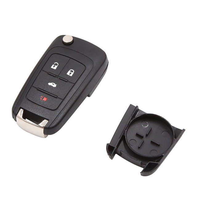Unique Bargains 4 Button Folding Uncut Key Fob Remote Case Shell Replacement for Chevrolet