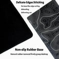 thumbnail image 5 of XXL Extended Black Gaming Mouse Pad with Stitched Edges Minimalist Topographic Map Desk Pads Large Contour Lines Mousepad Non-Slip Rubber Office Mouse Mat(Size:31.5x11.8in), 5 of 6