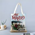 thumbnail image 2 of Mr. Magoo Bolso de tela con estampado de lienzo para mujer, bolsa de compras reutilizable y estética, con cremallera interior, regalo para mujer,38*45cm., 2 of 6
