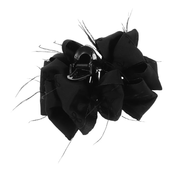 HOOWIFFY Large Black Bow Hair Clamps Stylish French Bow Hair Accessories for Women Girls Secure Comfortable Hairstyle