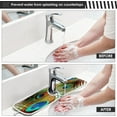 thumbnail image 4 of Coolnut Peacock Feathers Sink Splash Guard for Faucet 2 Packs Faucet Absorbent Mats, Ethnic Boho Faucet Handle Drip Catcher Quickly Drying Mat for Kitchen Counter Bathroom, 30"x5.5" RV, 4 of 7