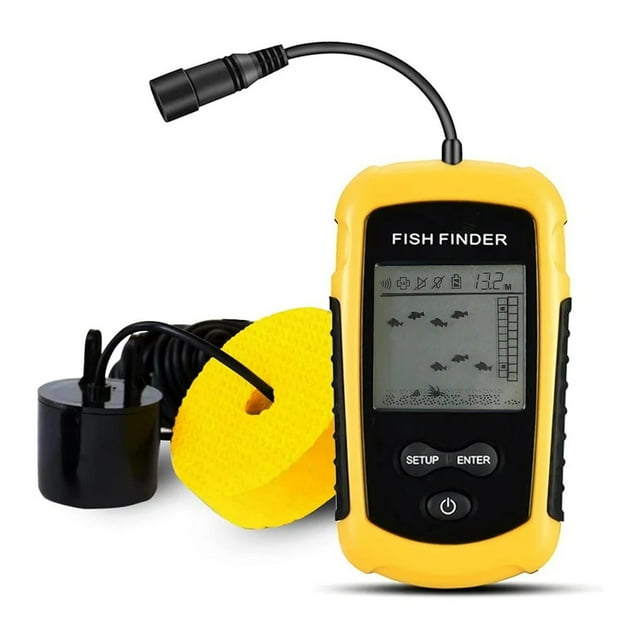 Portable Fish Depth Finder Water Handheld Fish Finder Sonar Castable Boat Fishfinder Transducer