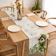 thumbnail image 3 of Table Runner 48 Inches Long for Kitchen Dining, Spring Floral Dresser Scarf Farmhouse, Dining Table Decorations for Wedding/Parties, Birds Cabin Daisy Watercolor Botanical 13 x 48 In, 3 of 8