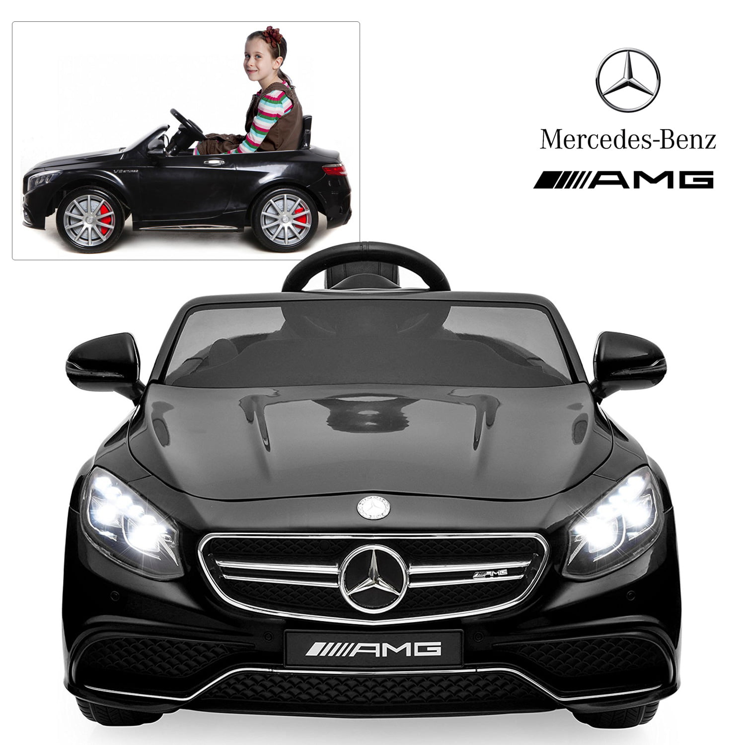 Kids Baby Remote Control RC Ride Mercedes BENZ  Car Four Wheel Battery Powered 