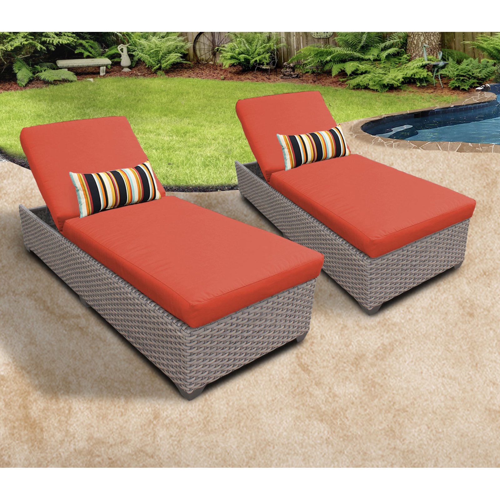 Monterey Patio Furniture Wicker Chaise Lounge - image 3 of 7