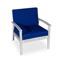 thumbnail image 2 of Deep Seat Eucalyptus Chair , Environmentally Friendly Wood Chair with Finish and Cushions,Noise Free,Silver+Grey + Navy, 2 of 3