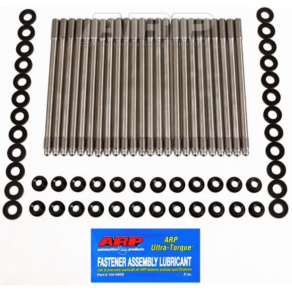 ARP Auto Racing Cylinder Head Stud 204-4206 For Use With 2.0L/3.8L Air Cooled Porsche/911/930 Turbo; 12 Point Nuts With Undercut Studs; Black Oxide; Chrome Moly