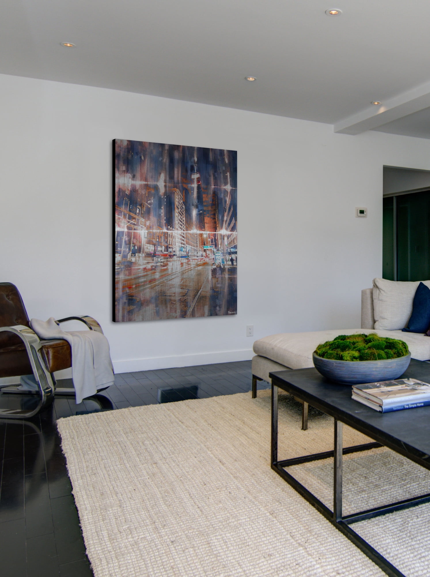 Parvez Taj  'It's a Blur' Painting Print on Brushed Aluminum 30 x 45