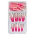 thumbnail image 4 of maskred 1 Set French Tip Press on Nails Gradient Extension Fingernails Tips Removable Fashion Wraps Full Cover DIY Manicure Kit Type 11 2g glue,24Pcs jelly 5Set, 4 of 6
