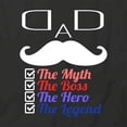 thumbnail image 2 of Dad The Myth The Boss T-Shirt | Loving Father Black Tee Gift, 2 of 5