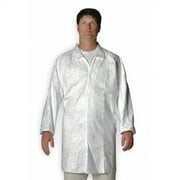 Dupont Lab Coat,XL,White,Tyv IsoClean,PK30 IC224SWHXL00300B