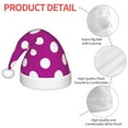 thumbnail image 4 of Rocae Purlpe And White Polka Dot for Christmas Hat for Kids Hats Christmas Party Supplies, 4 of 6