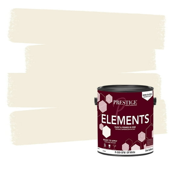 Prestige Paints Elements Interior Paint and Primer in One, Semi-Gloss, 1 Gallon, Off White