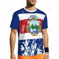 thumbnail image 5 of Exclusive design Costa Rica Flag Grain 3D Printed Men For Running Bike Soccer Tennis Fitness Sports tshirt Mesh Short T-shirt, 5 of 13