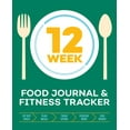 thumbnail image 2 of 12 Week Food Journal & Fitness Tracker, Set Diet Goals, Plan Meals, Track Eating, Adult, Not Lockable, Paperback, Green Cover, 8.5" x 11", 100 Pages, 2 of 2