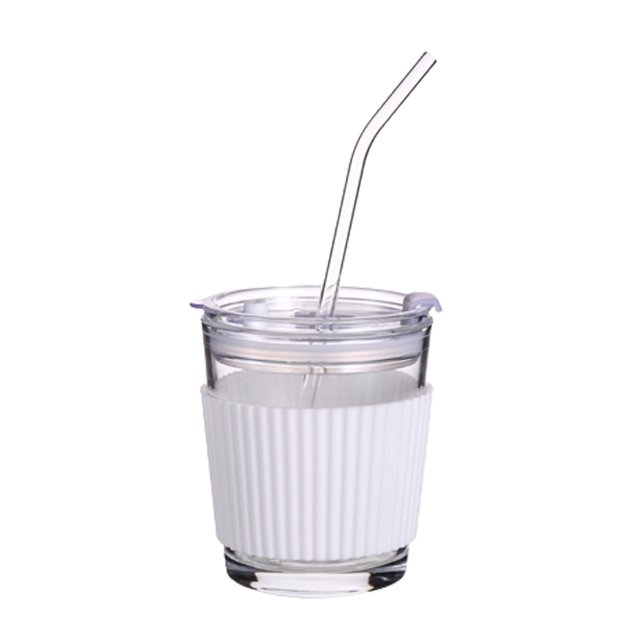 Taza de café de 350 ml, taza de leche, taza de té, vaso, taza con pajita, taza con tapa, taza de bebidas con portavasos MFZFUKR BST3034310-1