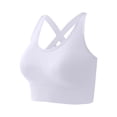 thumbnail image 4 of Yuanlong Women's Sports Bras Crisscross Back Seamless Wireless Yoga Bra Soft Stretchy Supportive Lift Running Workout Bra, 4 of 4