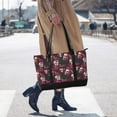 thumbnail image 4 of FORMRS Canvas Laptop Tote Bag for Women with 15.6" Computer Compartments Shoulder Handbag, Skull Red Rose Pattern, 4 of 7