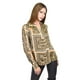 thumbnail image 5 of Blusa satinada con estampado Roman Fashion /Juvenil, 19443 (Cafe) cafe G, 5 of 5
