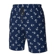 thumbnail image 5 of Kdxio Nautical Themed Simple Anchors Pattern Mens Casual Shorts - Drawstring Summer Beach Sports Shorts for Men, 5 of 9