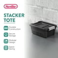 thumbnail image 2 of Sterilite 4 Gal Industrial Storage Totes with Latch Lids, Black (12 Pack), 2 of 11