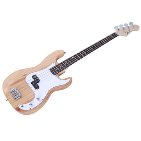Model 5 String Bass - FeelGlad Full Size 4 String Electric Bass Guitar Cord Wrench Tool with Amp Burlywood