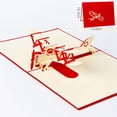 thumbnail image 1 of UPOUART 1Ensemble Modèle d'Avion en Métal Papier Rouge Design 3D pour Occasions Spéciales entre Amis, 1 of 8
