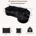thumbnail image 3 of IDEALSOUL 118" Oversized Curved Modular Sectional Sofa, Deep Seat Upholstered Boneless Couch Sofa, Modern Flannel L-Shape Cloud Couch for Living Room, No Assembly Required, Black, 3 of 11