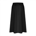 thumbnail image 6 of Yghzkop Womens Skirts Summer Solid Color High Waist Drawstring Side Pockets Casual Loose Midi Skirt Long Maxi Skirt A-Line Streetwear, 6 of 6
