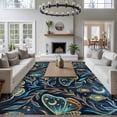 thumbnail image 3 of Abstract Butterfly Area Rugs 8'x10', Washable Small Throw Rugs for Living Room Patio, Botanical Watercolor Moon Stars Leaf Indoor Outdoor Rug Non-Slip Low Pile Carpet Runner Reversible Floor Mats, 3 of 8