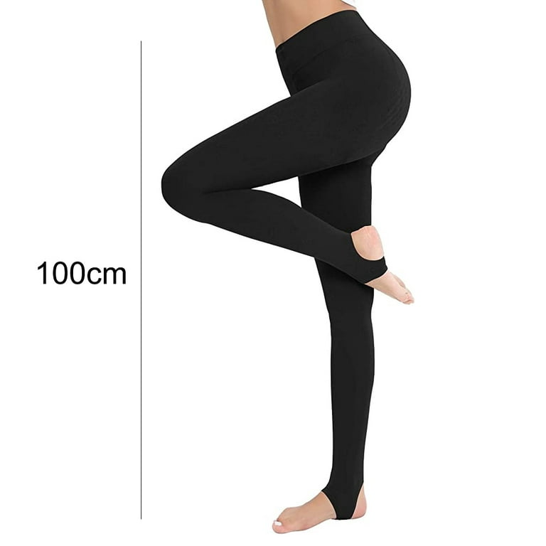 Winter Thermal High Waist Elasticity Opaque Tights For Women Warm Pantyhose  - 280g stepping foot black -stepping foot black 