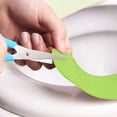 thumbnail image 4 of Cateissary Almohadilla para Inodoro Funda para Asiento de Inodoro Funda sólida Funda para Asiento extraíble Decoración de baño Almacenamiento y organización del hogar verde claro, 4 of 6