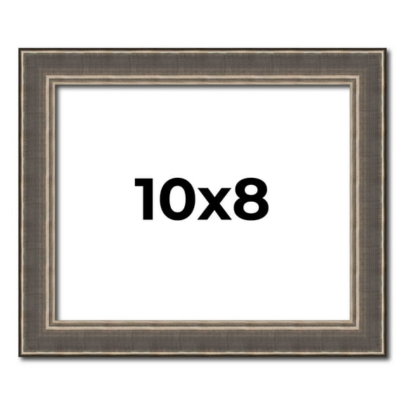 10x8 Frame Grey Picture Frame Complete Wood Picture Frame with UV Acrylic, Foam Board Backing &