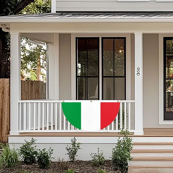 Half Flag Banner for Wall Hanging, Country Flag Party Decoration, Half Circle Hanging Bunting for Indoor Outdoor Events, UK Italy Mexico New Zealand France Germany Canada Styles