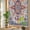 Orange, variant on Black Botanical Privacy Window Film, Decorative Stained Glass Window Film, Dragonfly Flower Leaf Retro Style Resuable Rainbow Static Cling for Home Bathroom Living Room Glass Door 17.7"x39.3"