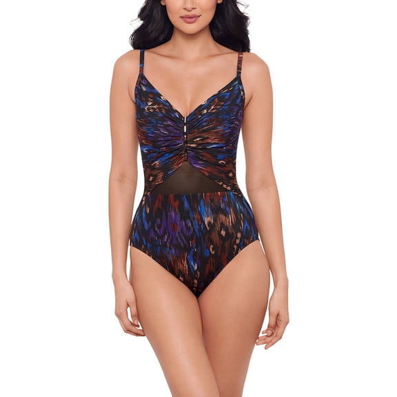 Miraclesuit womens Tapiz Mariposa One-Piece, 8, Black